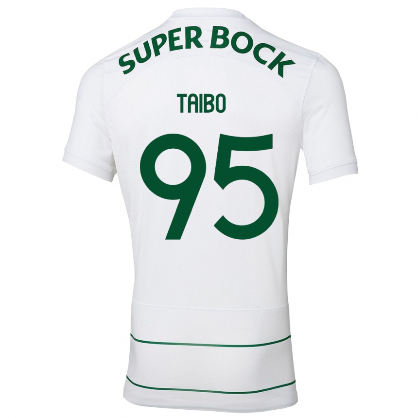 Kids Football Lucas Taibo #95 White Away Jersey 2023/24 T-Shirt