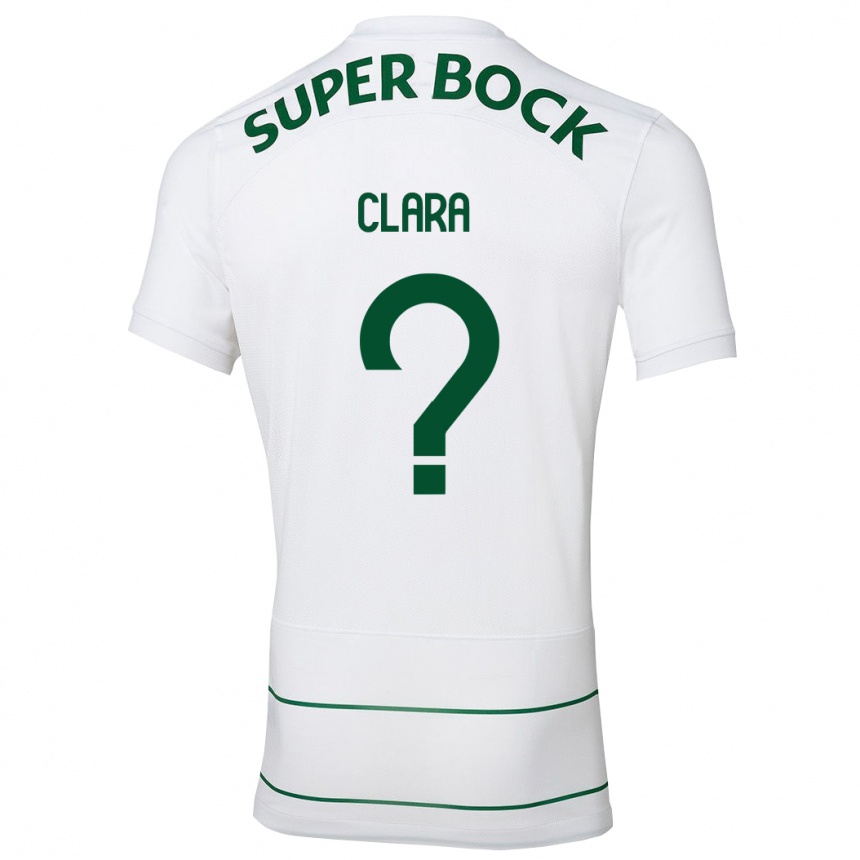 Kids Football Diogo Clara #0 White Away Jersey 2023/24 T-Shirt