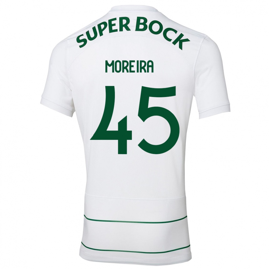 Kids Football David Moreira #45 White Away Jersey 2023/24 T-Shirt