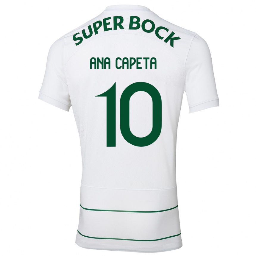 Kids Football Ana Capeta #10 White Away Jersey 2023/24 T-Shirt