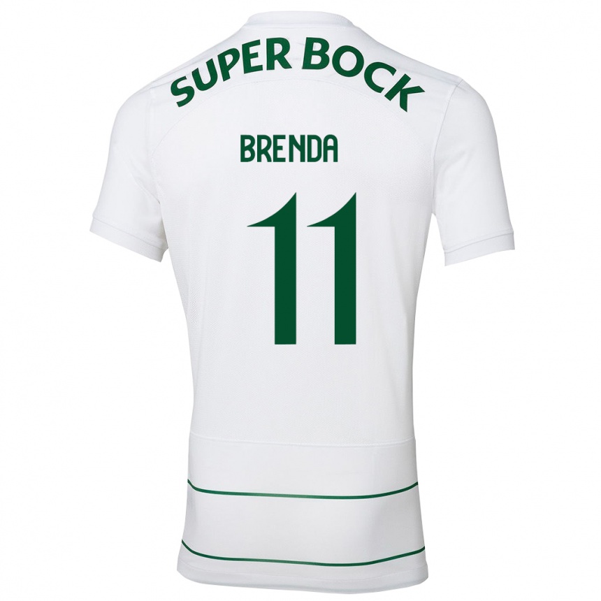 Kids Football Brenda Pérez Soler #11 White Away Jersey 2023/24 T-Shirt