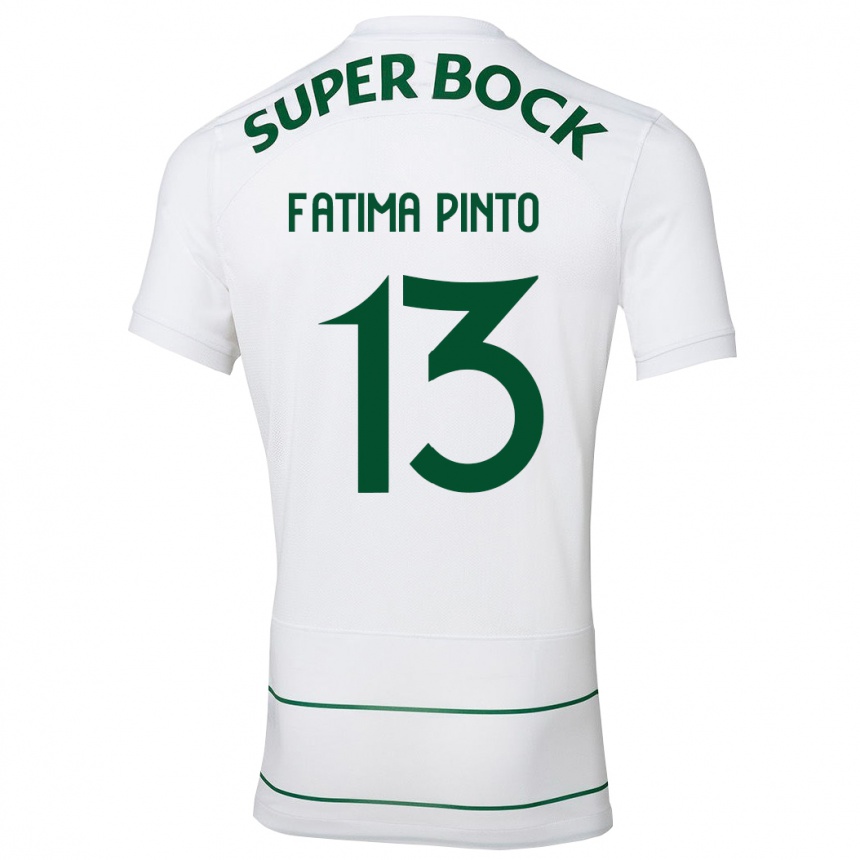 Kids Football Fátima Alexandra Figueira Pinto #13 White Away Jersey 2023/24 T-Shirt