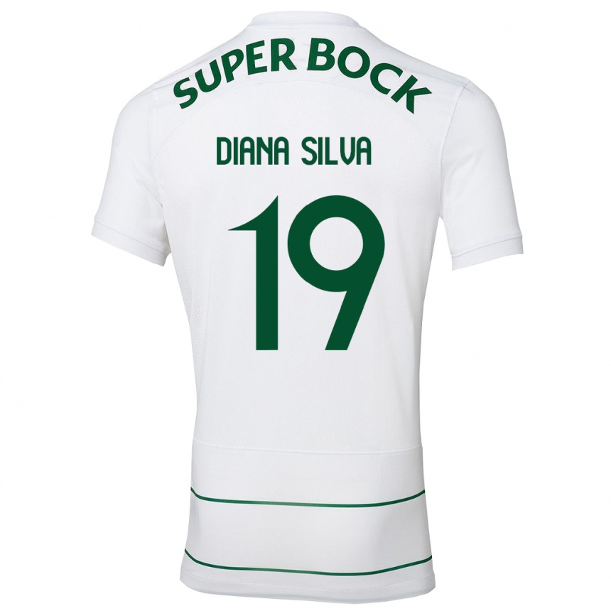 Kids Football Diana Micaela Abreu De Sousa E Silva #19 White Away Jersey 2023/24 T-Shirt