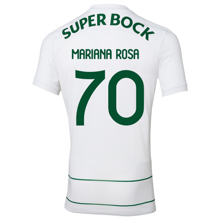 Kids Football Mariana Silva Pinto Vilaça Da Rosa #70 White Away Jersey 2023/24 T-Shirt