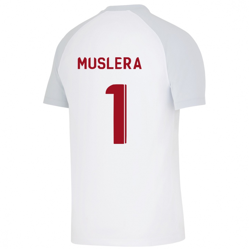 Kids Football Fernando Muslera #1 White Away Jersey 2023/24 T-Shirt