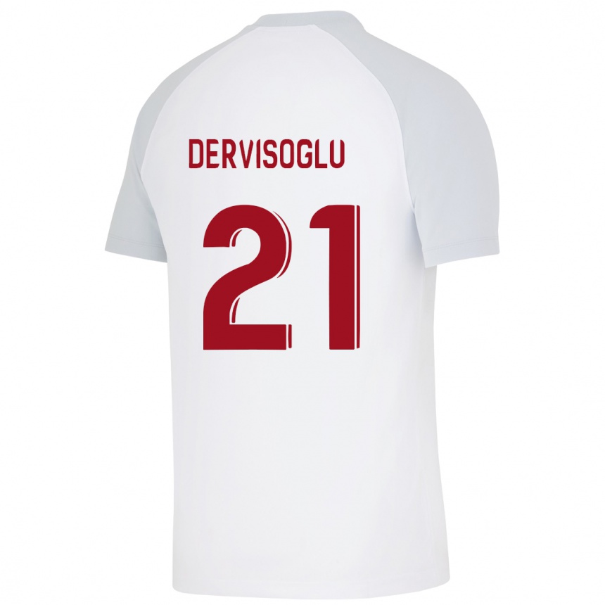 Kids Football Halil Dervişoğlu #21 White Away Jersey 2023/24 T-Shirt