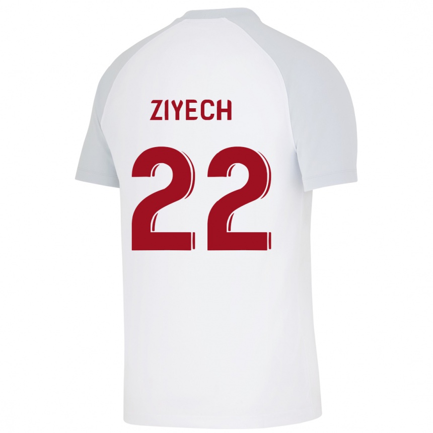 Kids Football Hakim Ziyech #22 White Away Jersey 2023/24 T-Shirt