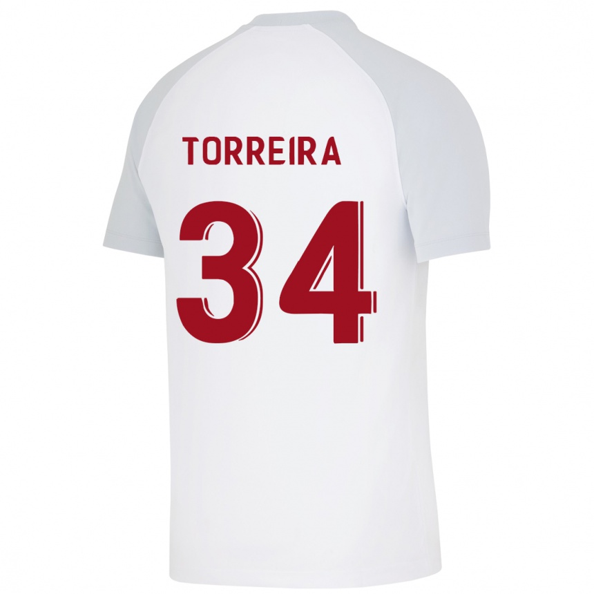 Kids Football Lucas Torreira #34 White Away Jersey 2023/24 T-Shirt