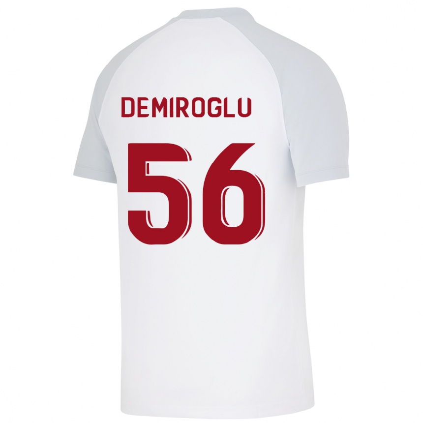 Kids Football Baran Demiroğlu #56 White Away Jersey 2023/24 T-Shirt