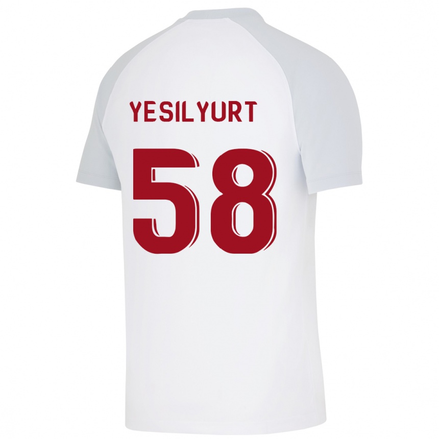 Kids Football Ali Yeşilyurt #58 White Away Jersey 2023/24 T-Shirt