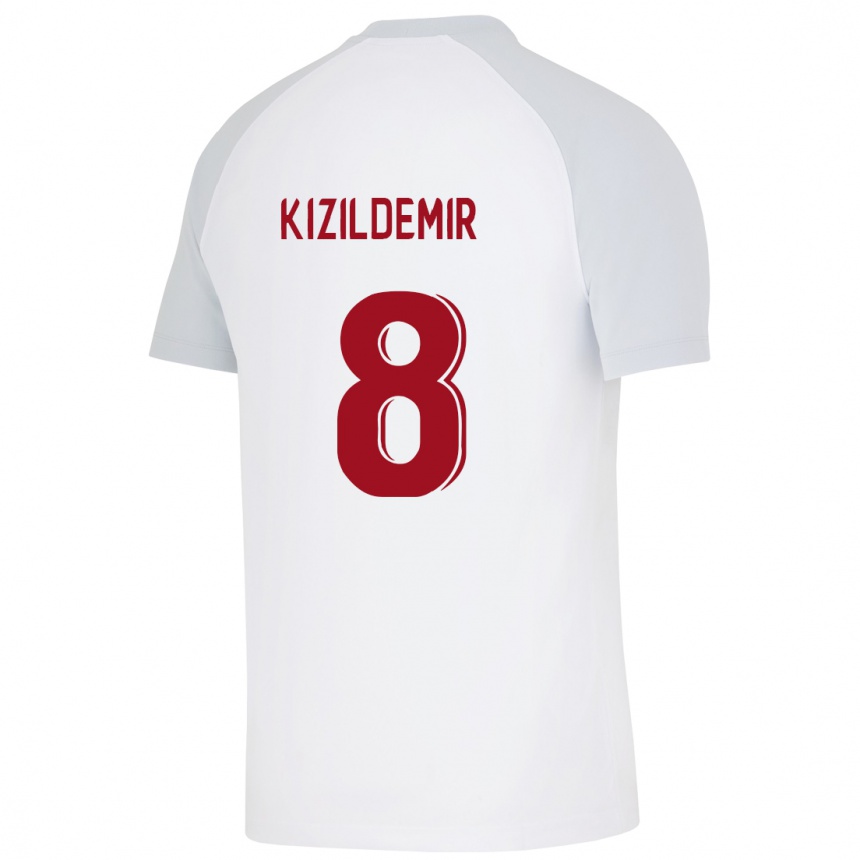 Kids Football Berk Kizildemir #8 White Away Jersey 2023/24 T-Shirt