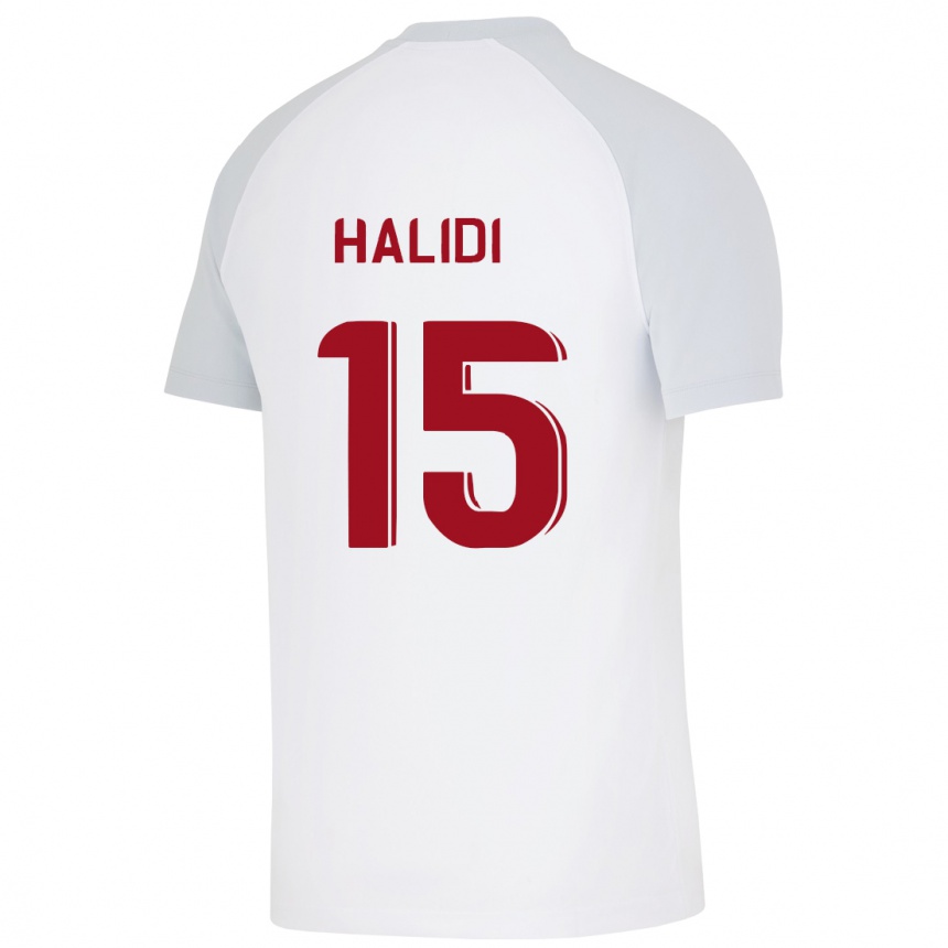 Kids Football Isa Halidi #15 White Away Jersey 2023/24 T-Shirt