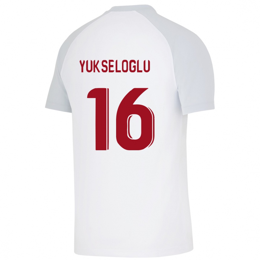 Kids Football Ayaz Yükseloğlu #16 White Away Jersey 2023/24 T-Shirt