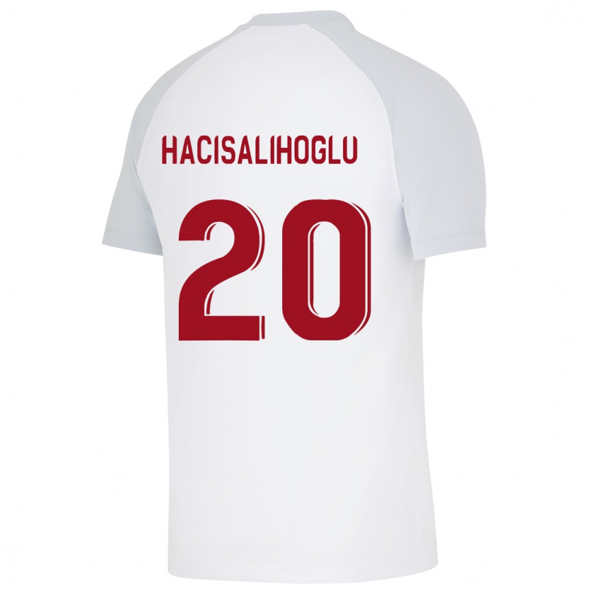 Kids Football Arda Hacisalihoglu #20 White Away Jersey 2023/24 T-Shirt