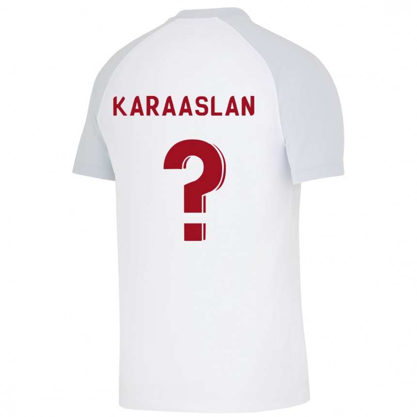 Kids Football Ahmet Kerem Karaaslan #0 White Away Jersey 2023/24 T-Shirt