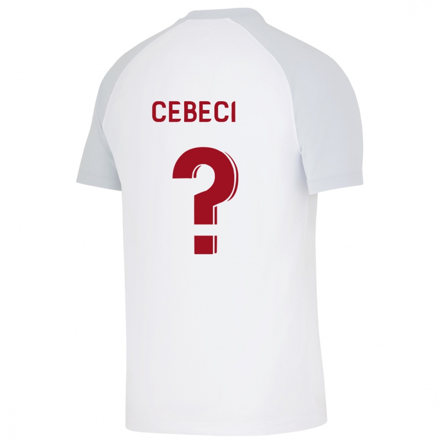 Kids Football Taha Recep Cebeci #0 White Away Jersey 2023/24 T-Shirt