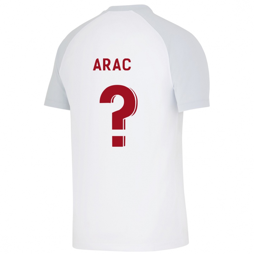 Kids Football Ege Arac #0 White Away Jersey 2023/24 T-Shirt