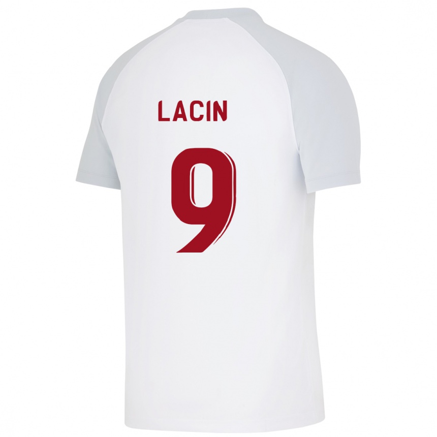 Kids Football Elanur Laçin #9 White Away Jersey 2023/24 T-Shirt