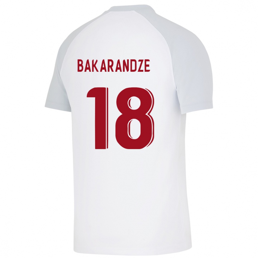 Kids Football Kristina Bakarandze #18 White Away Jersey 2023/24 T-Shirt