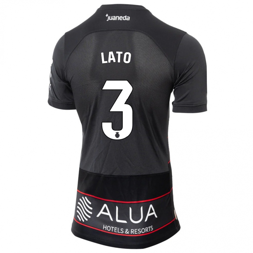 Kids Football Toni Lato #3 Black Away Jersey 2023/24 T-Shirt