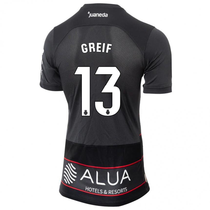 Kids Football Dominik Greif #13 Black Away Jersey 2023/24 T-Shirt