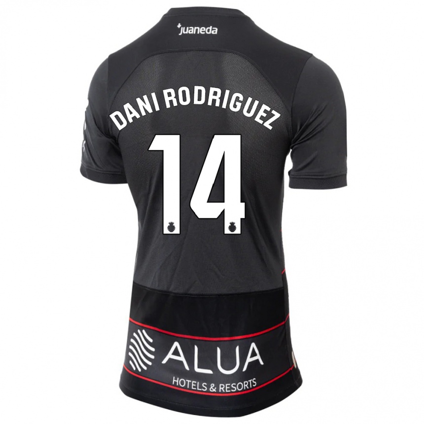 Kids Football Dani Rodríguez #14 Black Away Jersey 2023/24 T-Shirt