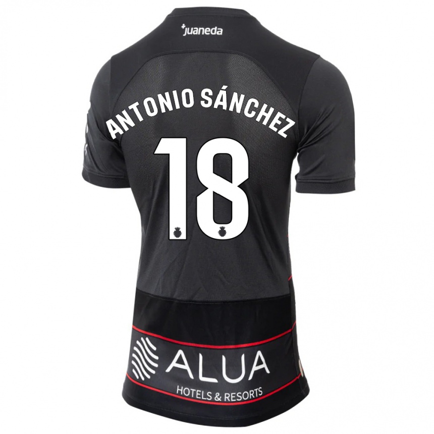 Kids Football Antonio Sánchez #18 Black Away Jersey 2023/24 T-Shirt