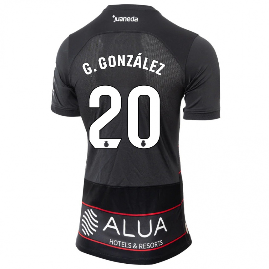 Kids Football Giovanni González #20 Black Away Jersey 2023/24 T-Shirt