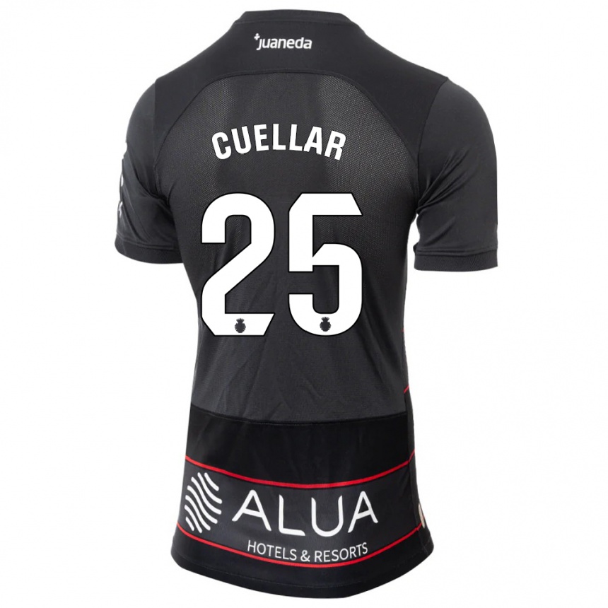 Kids Football Iván Cuéllar #25 Black Away Jersey 2023/24 T-Shirt