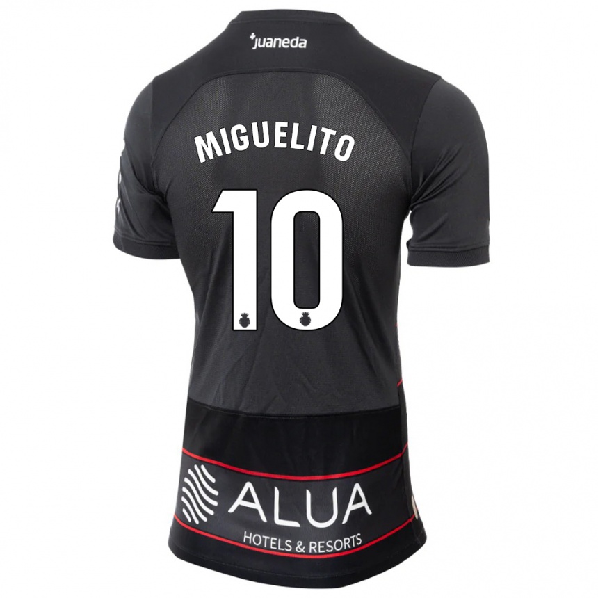 Kids Football Miguelito #10 Black Away Jersey 2023/24 T-Shirt