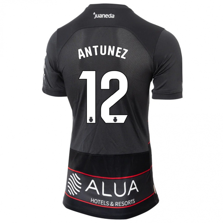 Kids Football Yahir Antúnez #12 Black Away Jersey 2023/24 T-Shirt