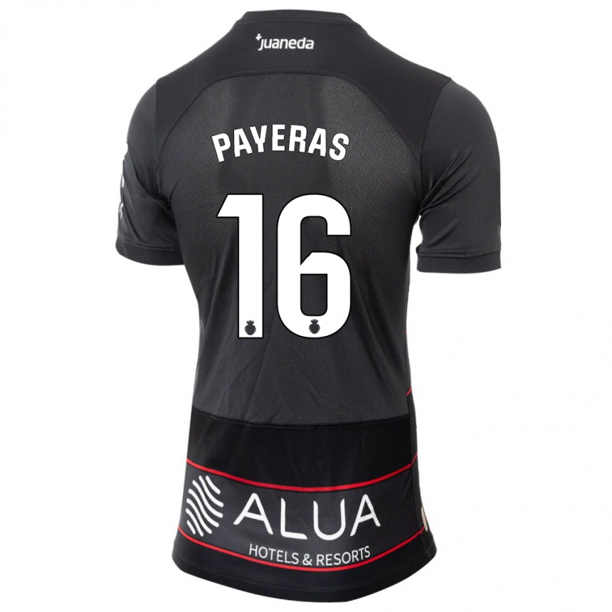 Kids Football Martí Payeras #16 Black Away Jersey 2023/24 T-Shirt