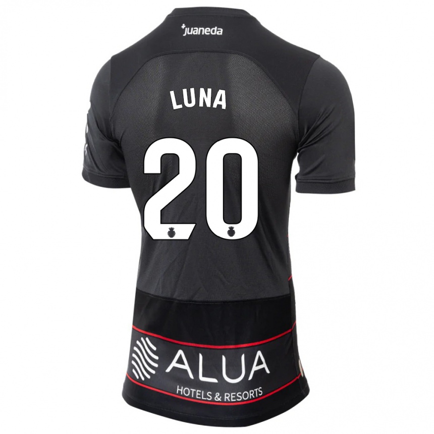 Kids Football Daniel Luna #20 Black Away Jersey 2023/24 T-Shirt