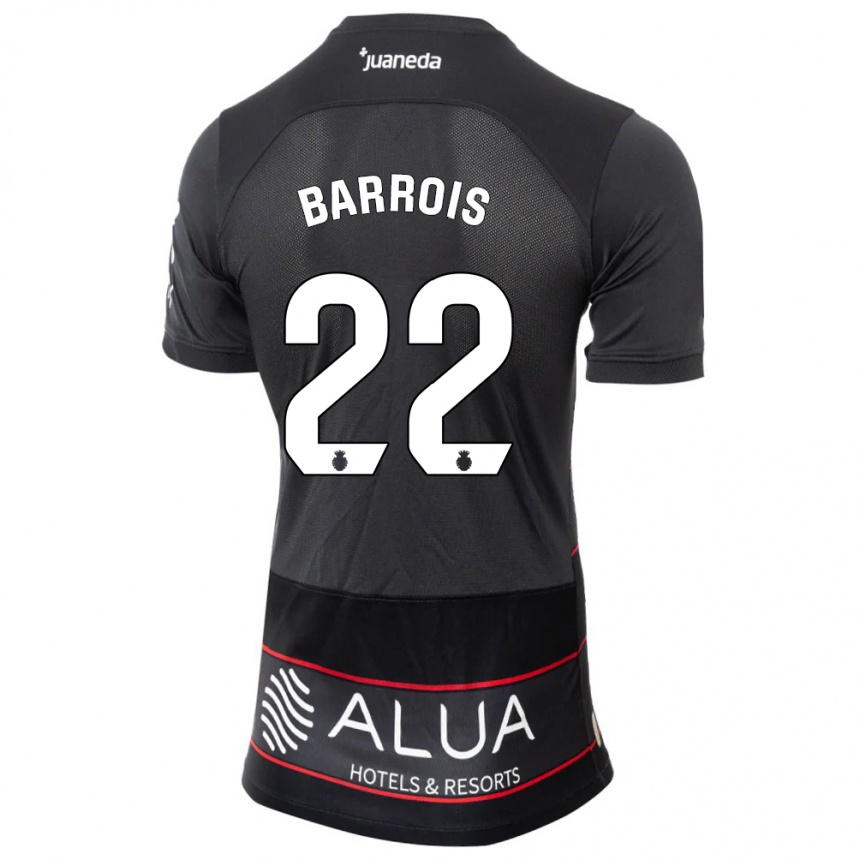 Kids Football Eliott Barrois #22 Black Away Jersey 2023/24 T-Shirt