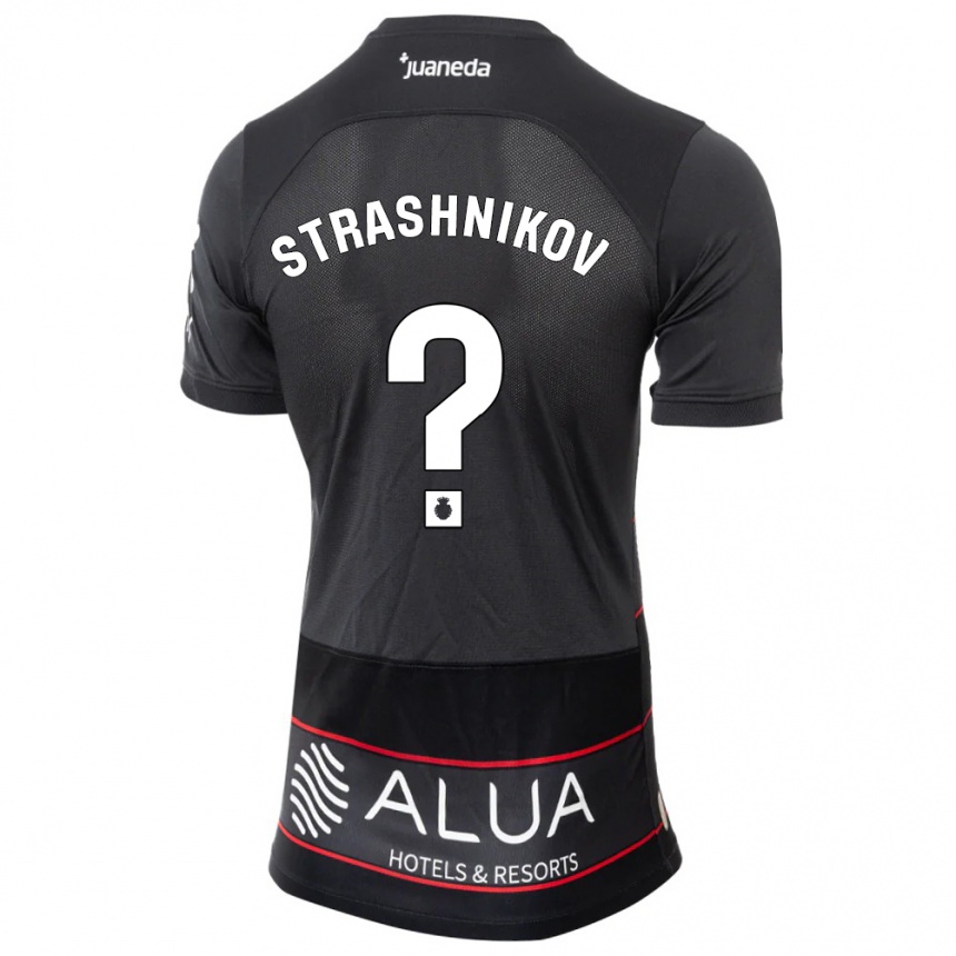 Kids Football Nikolay Strashnikov #0 Black Away Jersey 2023/24 T-Shirt