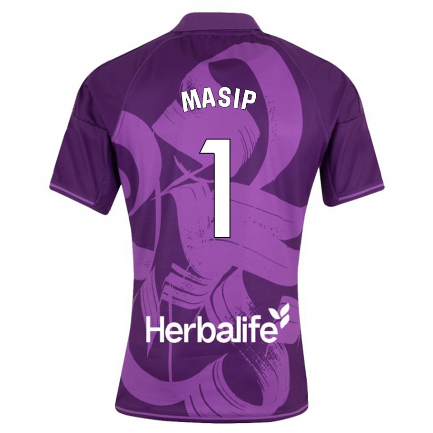 Kids Football Jordi Masip #1 Violet Away Jersey 2023/24 T-Shirt