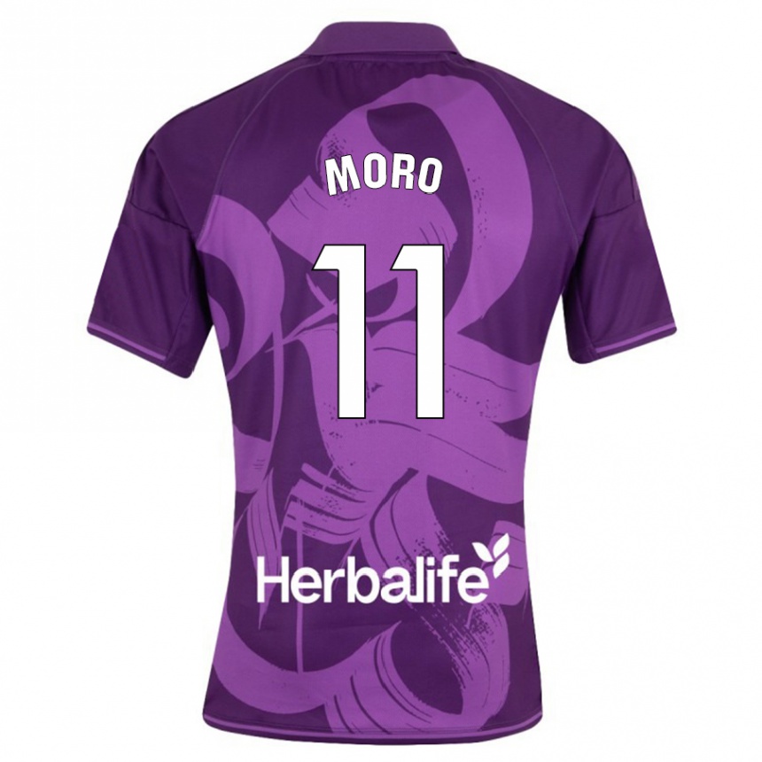 Kids Football Raúl Moro #11 Violet Away Jersey 2023/24 T-Shirt