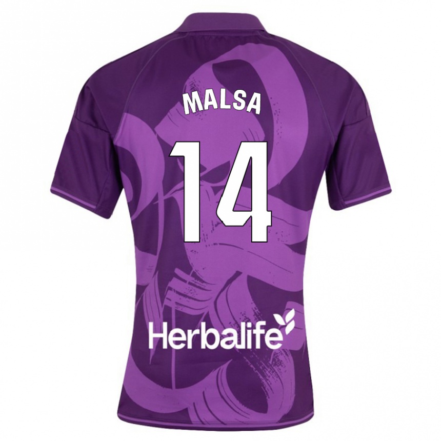 Kids Football Mickaël Malsa #14 Violet Away Jersey 2023/24 T-Shirt