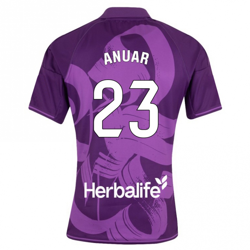 Kids Football Anuar #23 Violet Away Jersey 2023/24 T-Shirt