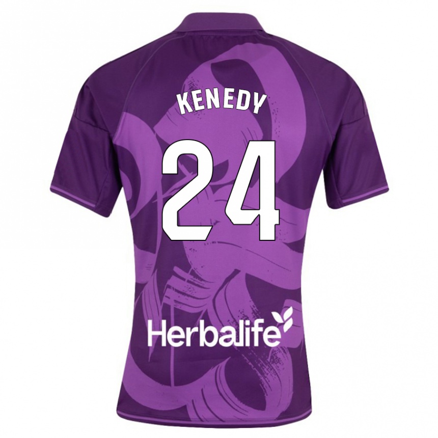 Kids Football Kenedy #24 Violet Away Jersey 2023/24 T-Shirt
