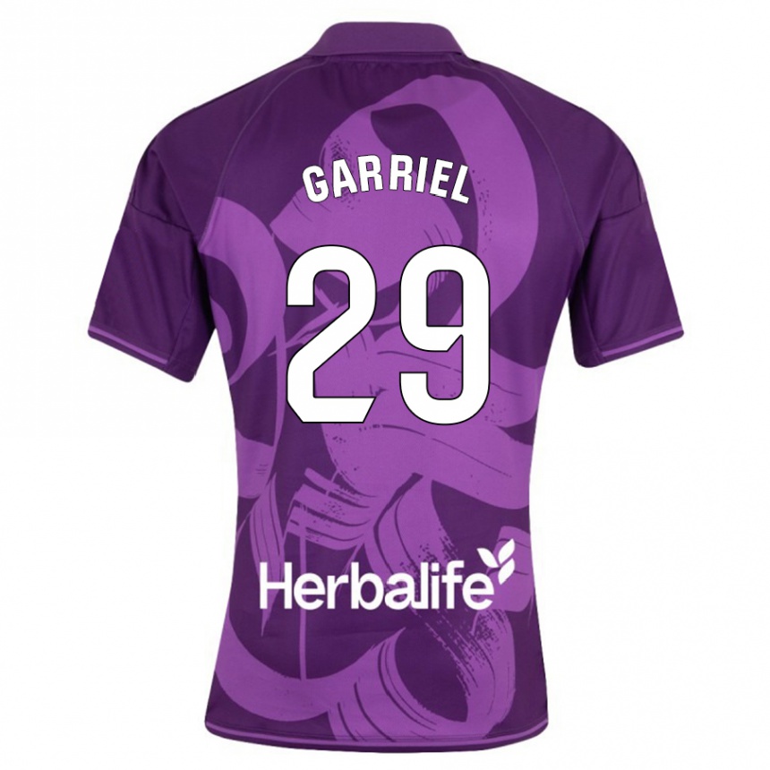 Kids Football Iván Garriel #29 Violet Away Jersey 2023/24 T-Shirt