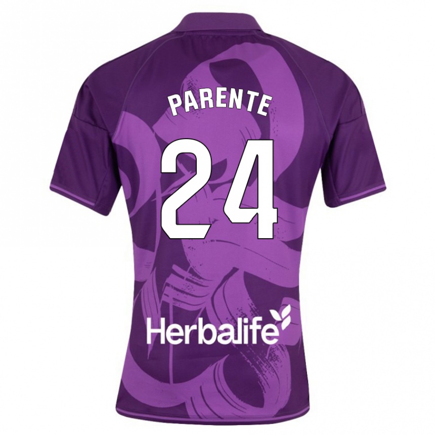 Kids Football Iago Parente #24 Violet Away Jersey 2023/24 T-Shirt