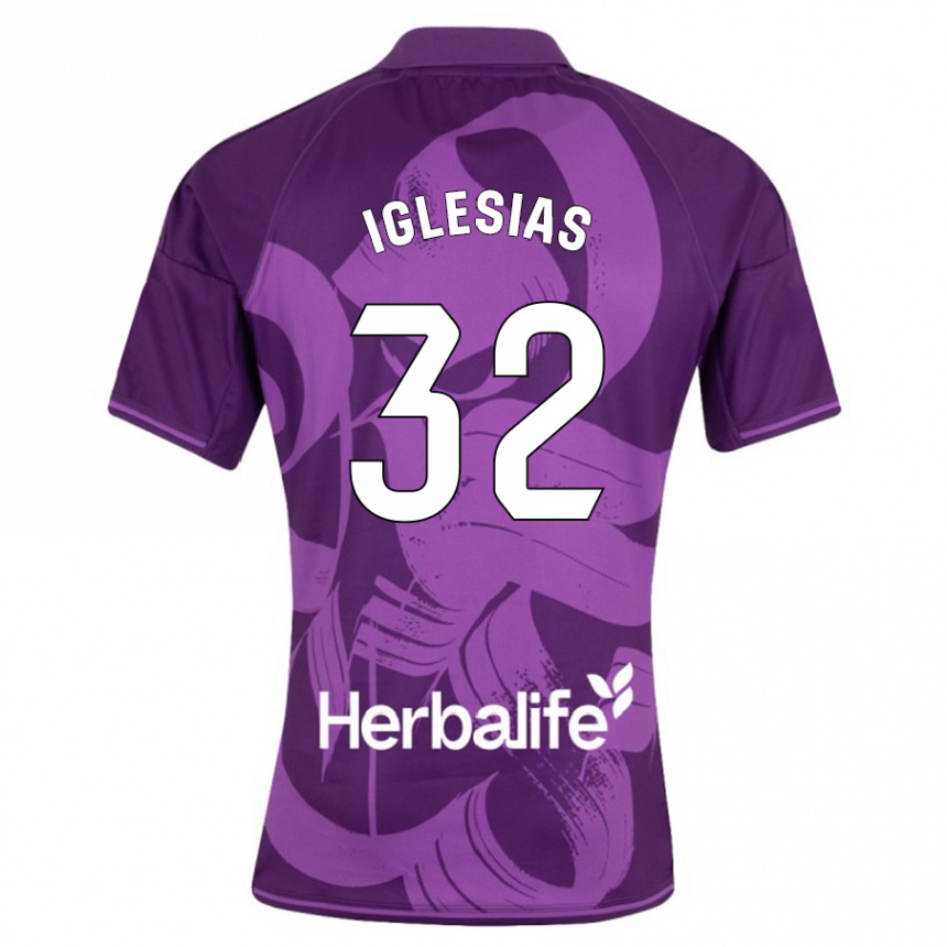 Kids Football Koke Iglesias #32 Violet Away Jersey 2023/24 T-Shirt