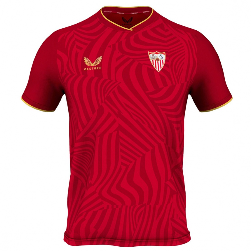 Kids Football Gonzalo Ballesteros #0 Red Away Jersey 2023/24 T-Shirt