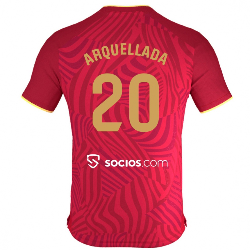 Kids Football Álvaro Arquellada #20 Red Away Jersey 2023/24 T-Shirt