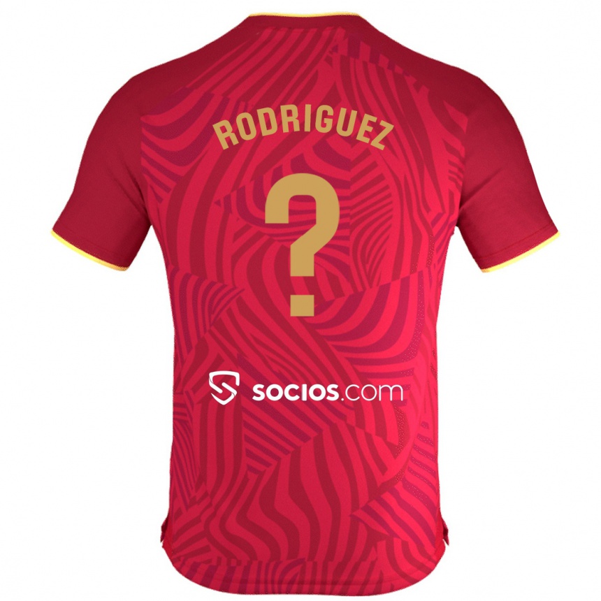Kids Football Carlos Rodríguez #30 Red Away Jersey 2023/24 T-Shirt