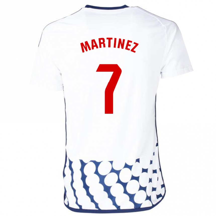 Kids Football Gabri Martínez #7 White Away Jersey 2023/24 T-Shirt