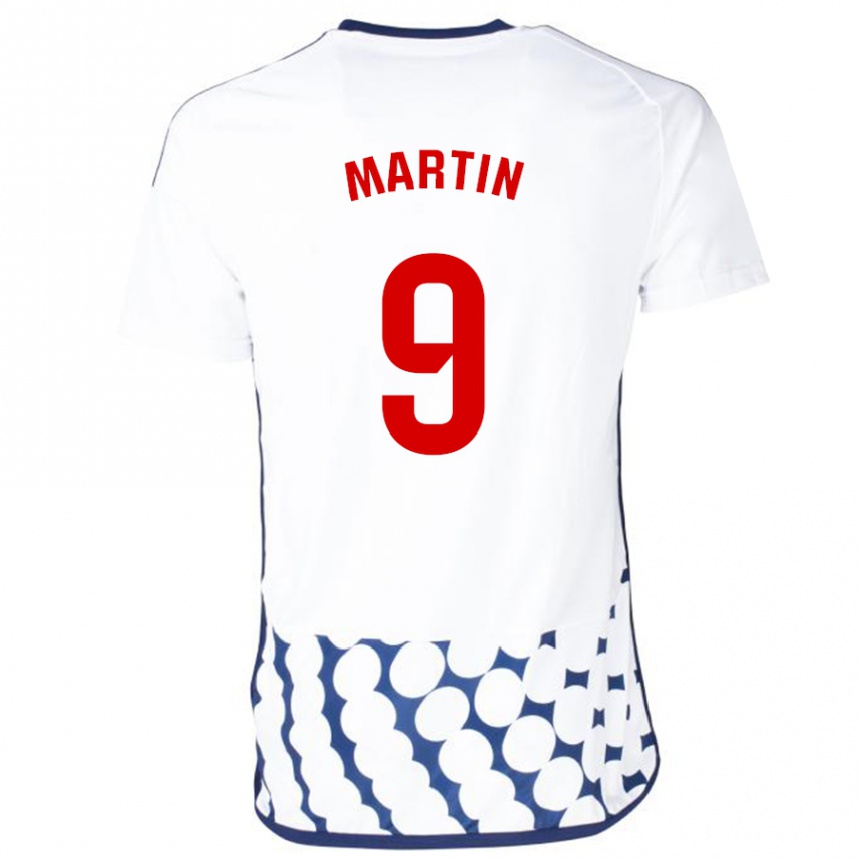 Kids Football Carlos Martin #9 White Away Jersey 2023/24 T-Shirt