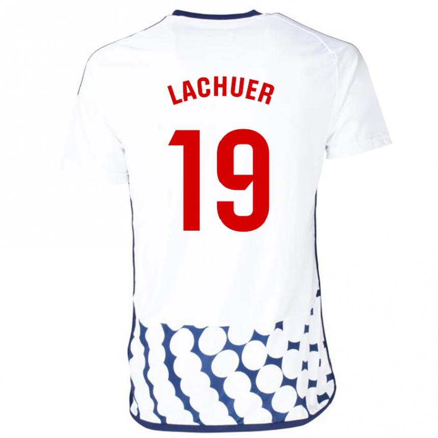 Kids Football Mathis Lachuer #19 White Away Jersey 2023/24 T-Shirt