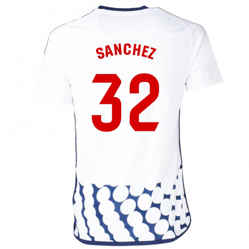 Kids Football Rubén Sánchez #32 White Away Jersey 2023/24 T-Shirt